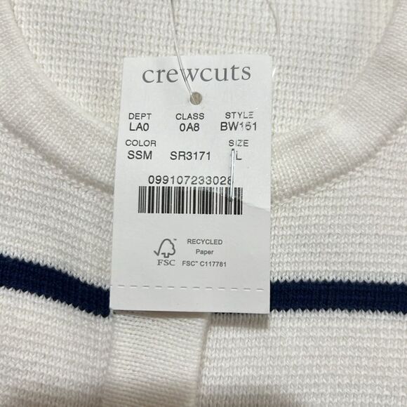 Crewcuts bw161 Navy and white Girls' Emilie sweater lady jacket in stripe NWT si - Picture 5 of 10